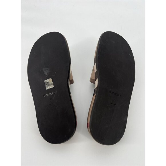 BURBERRY Women’s Size EU 41 US 11 Buckingham Check Plaid slides sandals New - Picture 7 of 14